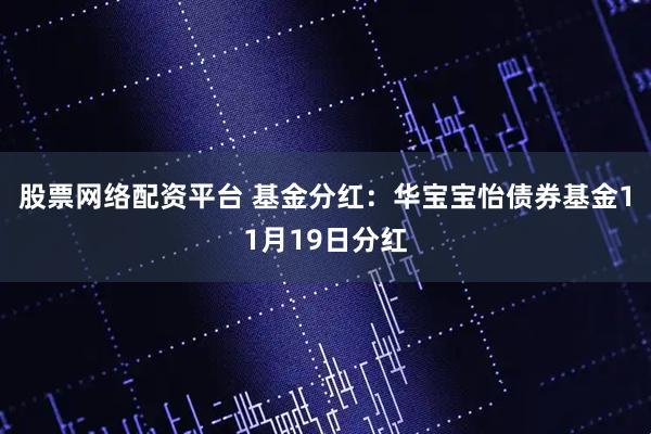 股票网络配资平台 基金分红:华宝宝怡债券基金11月19日分红