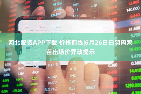 河北配资APP下载 价格前线|6月26日白羽肉鸡苗出场价异动提示